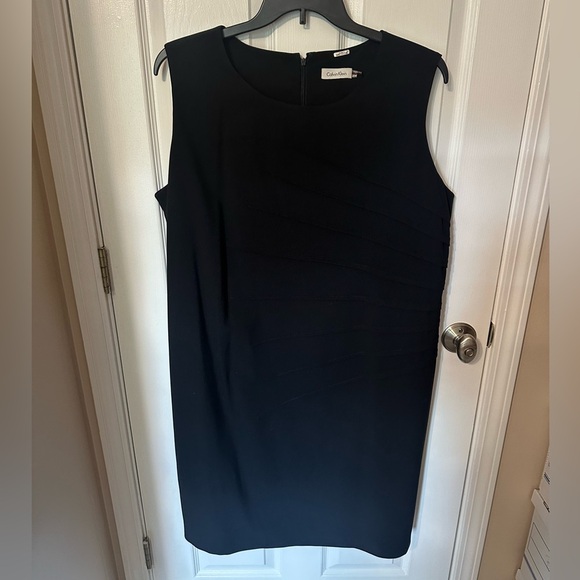 Calvin Klein Classic Black Sleeveless Midi Dress - Picture 1 of 4